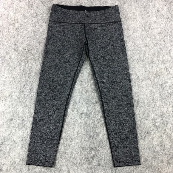 Tuff Athletics Pants - Tuff Athletics Womens Leggings Medium Gray Black Heather Low Rise Cropped